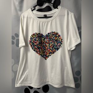 SHEIN Curve 3XL White T-shirt